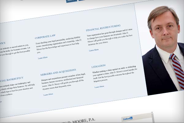 Updated Website for John D. Moore, P.A.