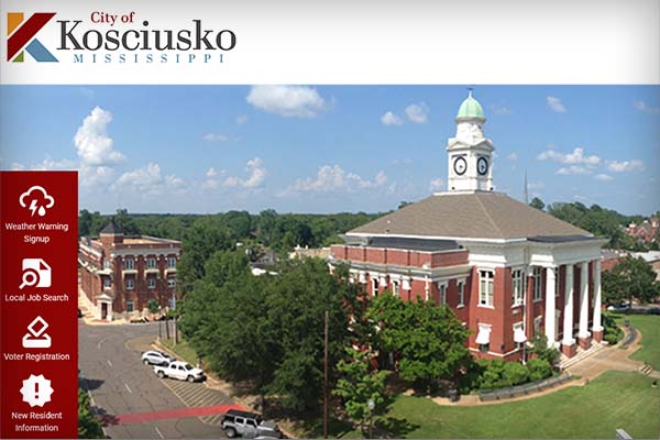 City of Kosciusko Launches New Website Design