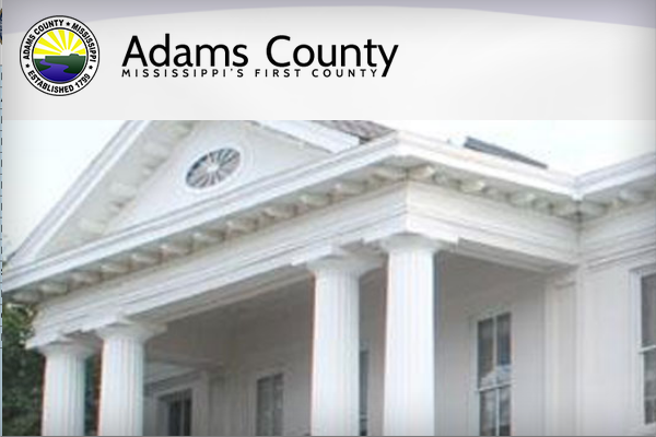 Screenshot of Adams County website homepage