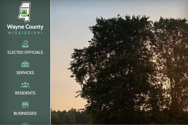 Wayne County homepage screenshot