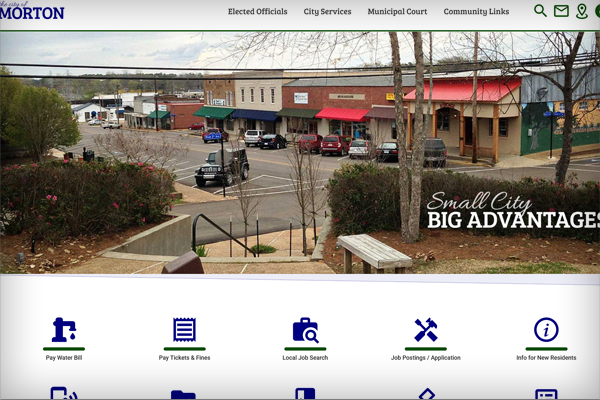 City of Morton website homepage screenshot