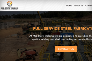 Mid State Welding homepage screenshot