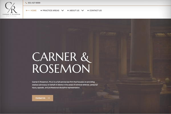 Website homepage screenshot