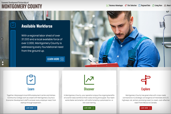 Montgomery County ECP homepage screenshot