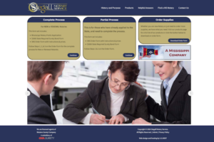 Homepage screenshot from Stegall Notary website