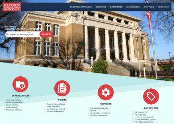 Alcorn County homepage screenshot