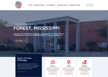 City of Forest homepage screenshot