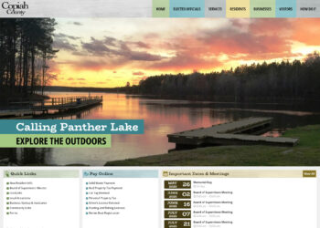 Homepage screenshot from Copiah County website