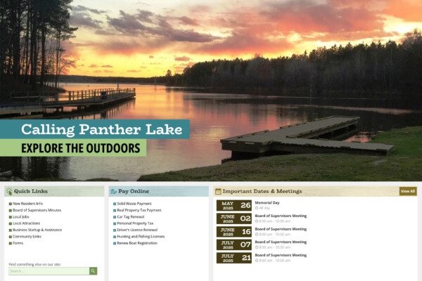 Homepage screenshot from Copiah County website
