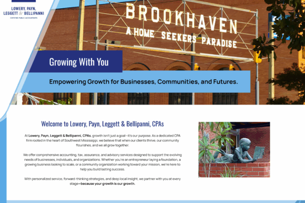 Lowery website homepage