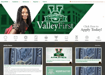 Mississippi Valley State University homepage screenshot