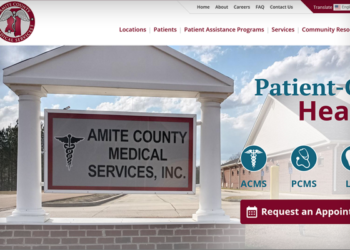 Amite County Medical Services homepage screenshot