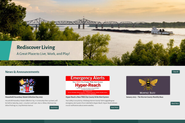 Warren County homepage screenshot